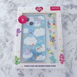 Care Bears Skinnydip Retro Phone Case Beaded Strap iPhone 13 / 14 / 15 Wish Bear